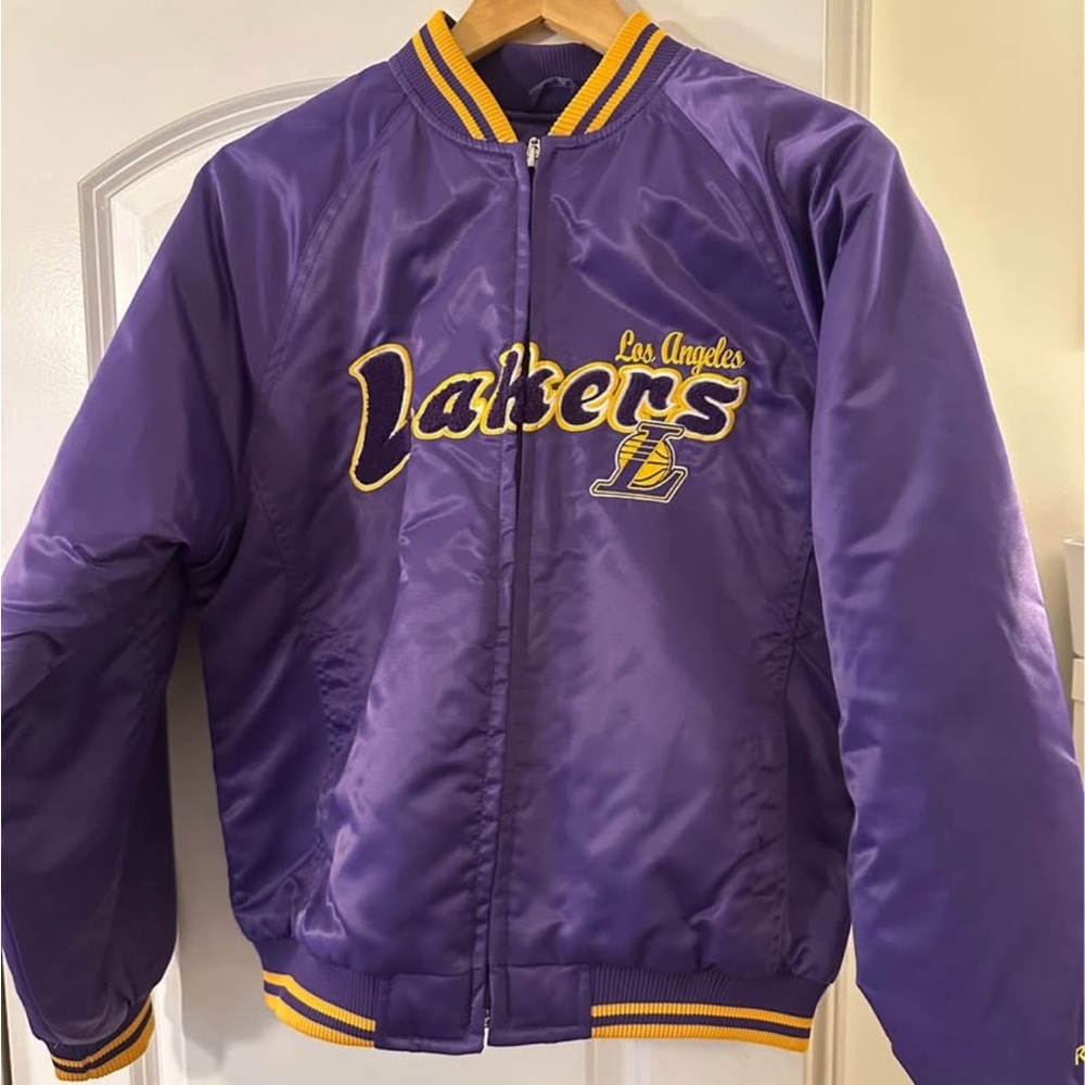 LA Lakers Purple Satin Jacket